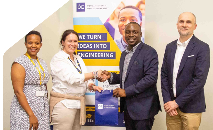 Worldview team at an event